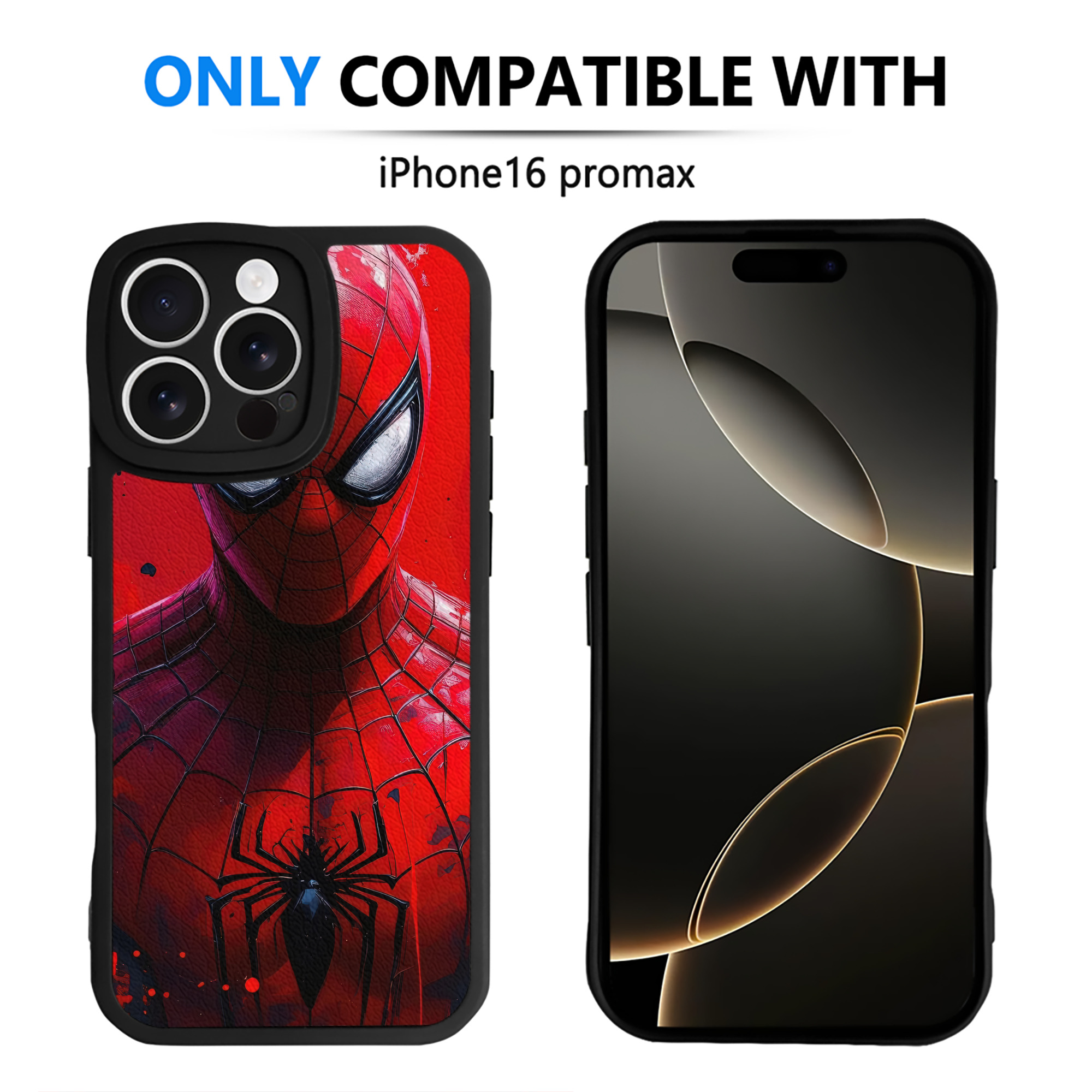 Spider Man スパイダーマン 【iPhone 16シリーズ対応】シリコンスマホケース（レザー調） 材質：シリコン